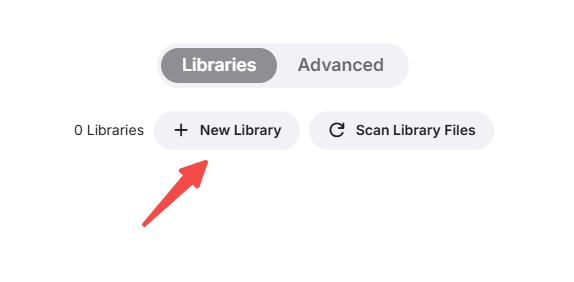 Click to add New Library