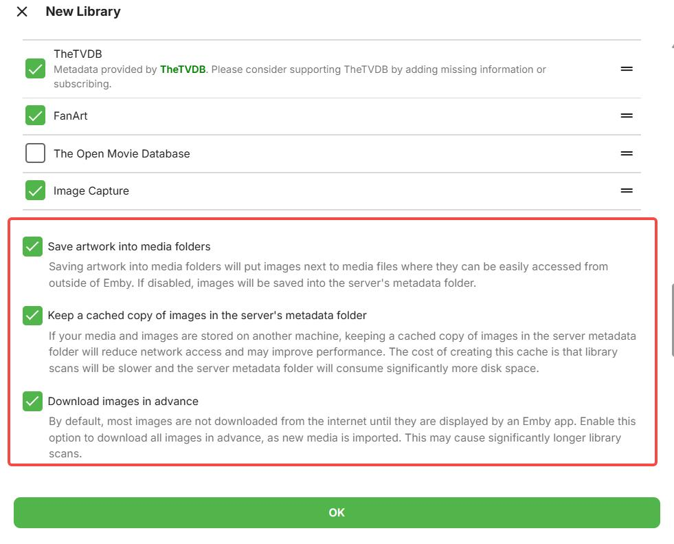 three options for managing media images