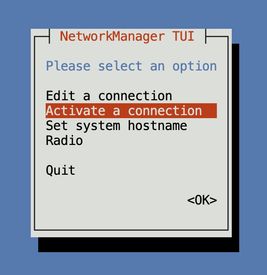 network manager GUI/TUi