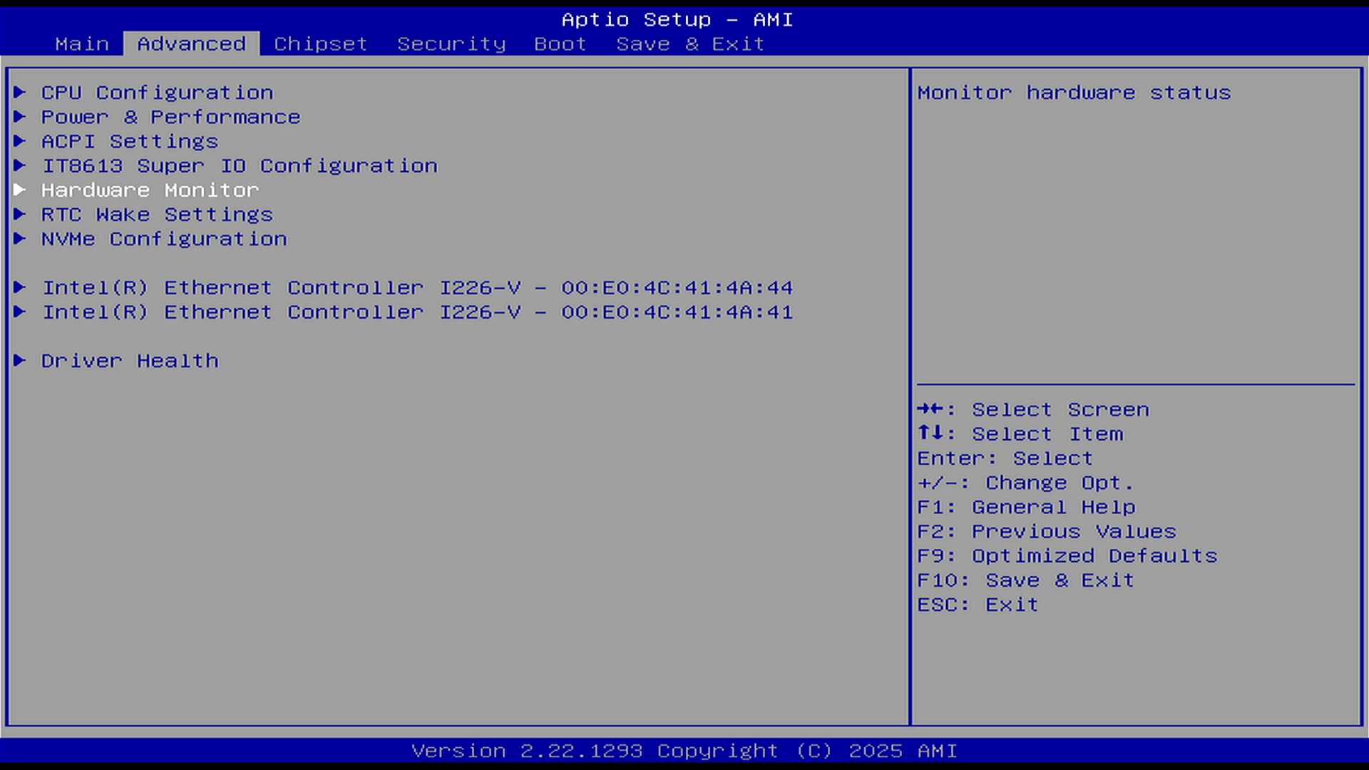 ZimaBoard 2 BIOS—Advanced > Hardware Monitor screen for fan control and PWM settings (AMI Aptio).