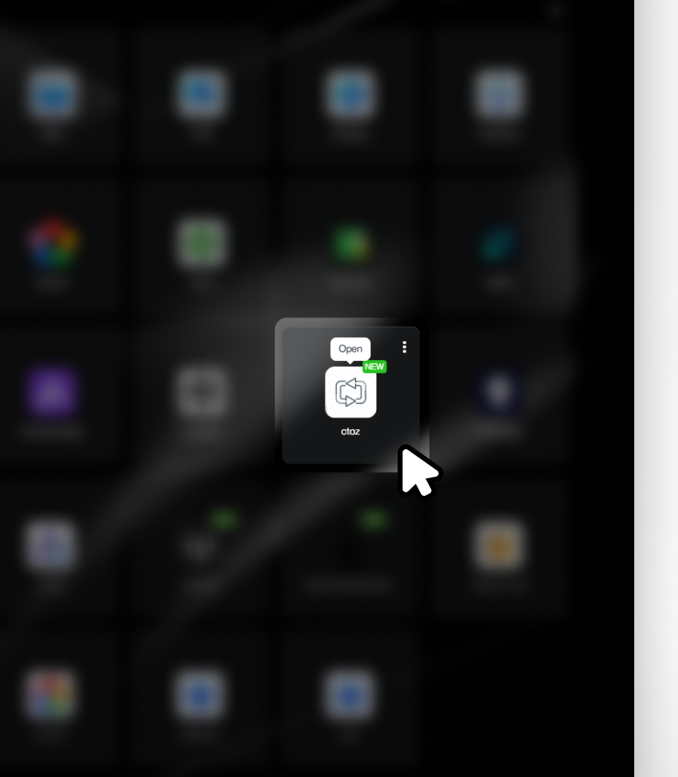 CTOZ app in ZimaOS