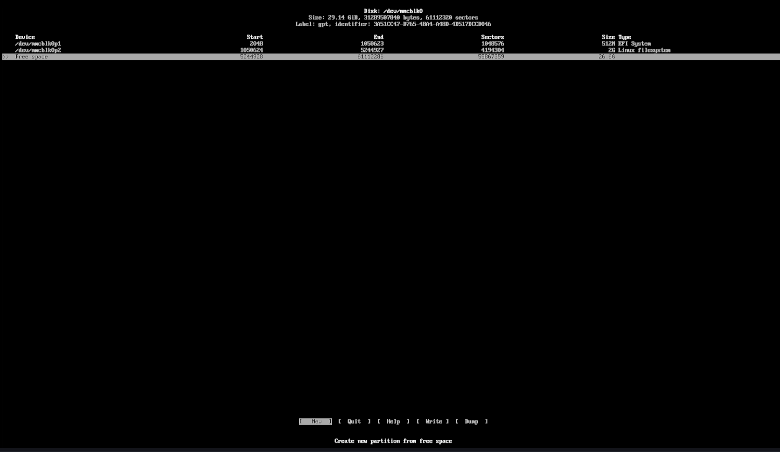 Create the third partition (Root).