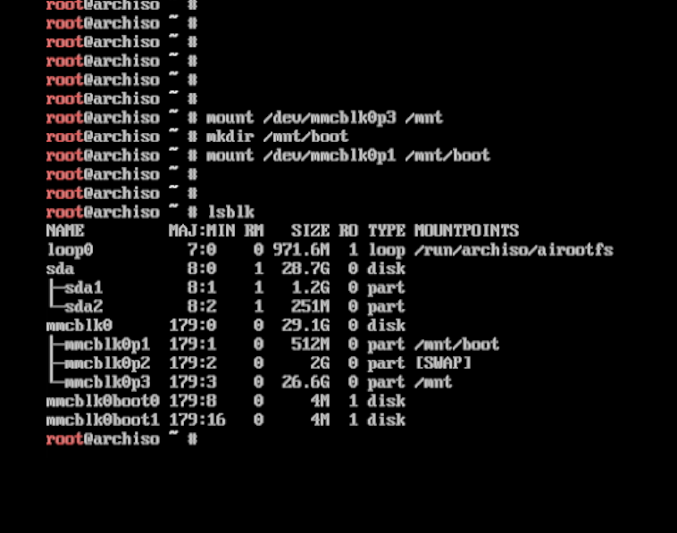 Create and mount the EFI partition