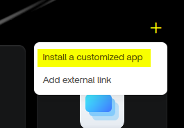 Instalar una aplicación personalizada