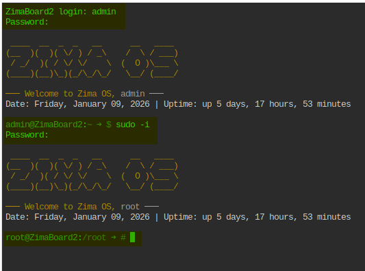 go into the terminal and login with root account