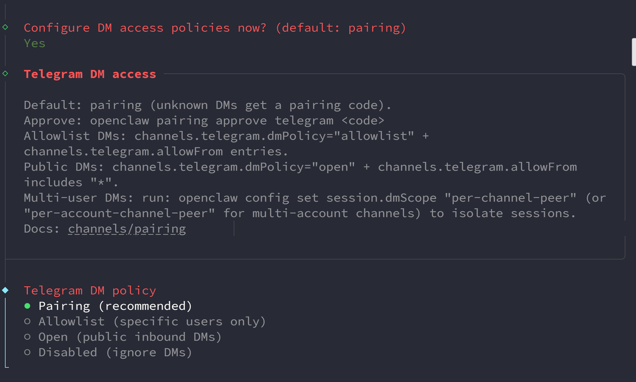 Pairing option highlighted