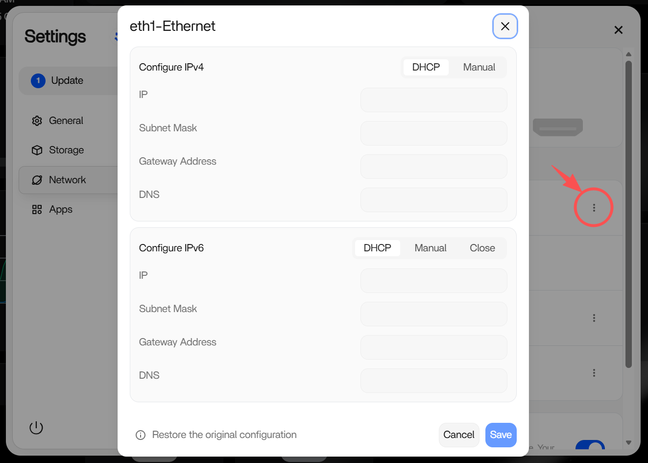 Setting Page
